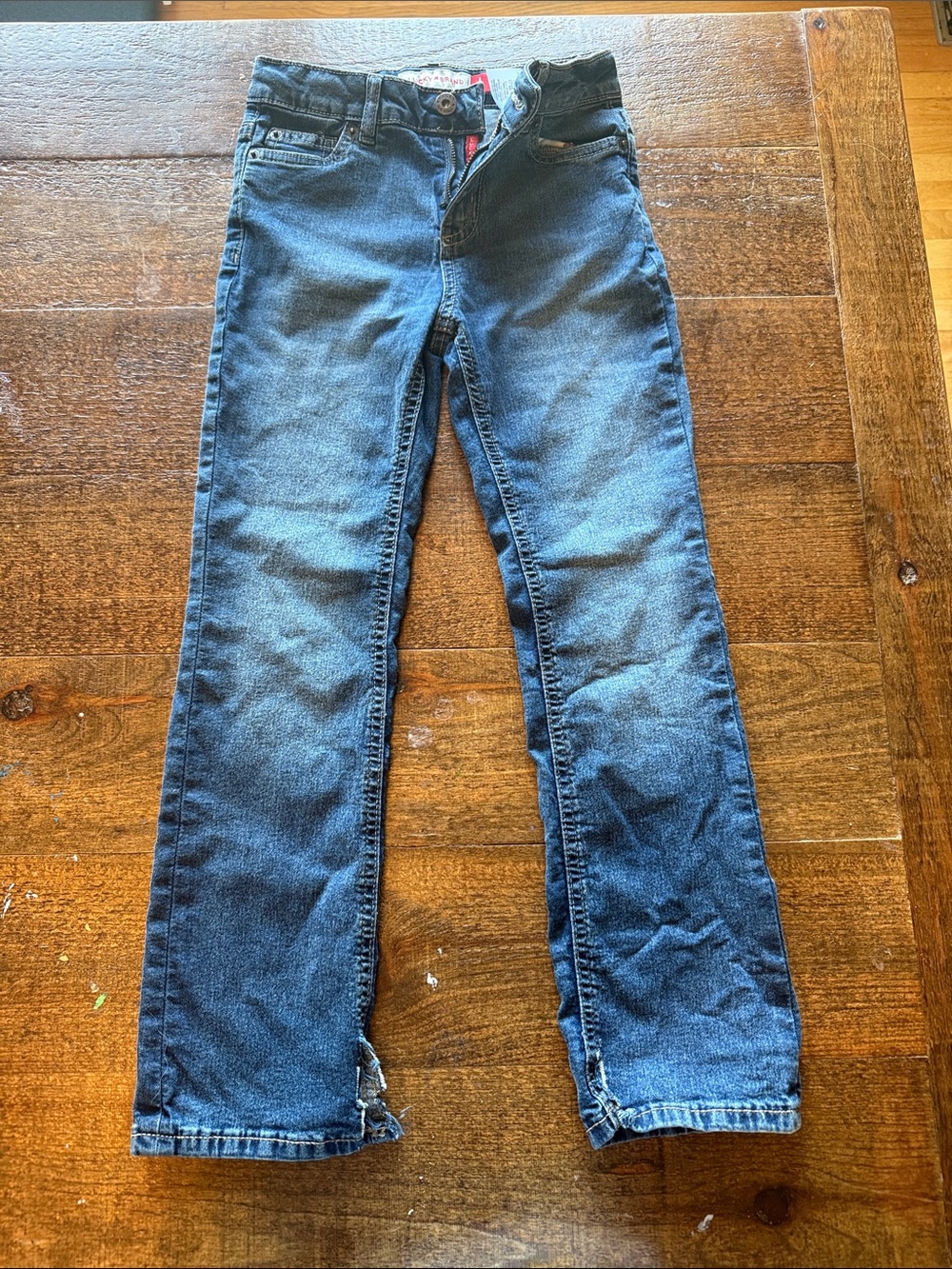 Lucky Brand Girl’s Straight-Leg Jeans in Dark Blue Wash